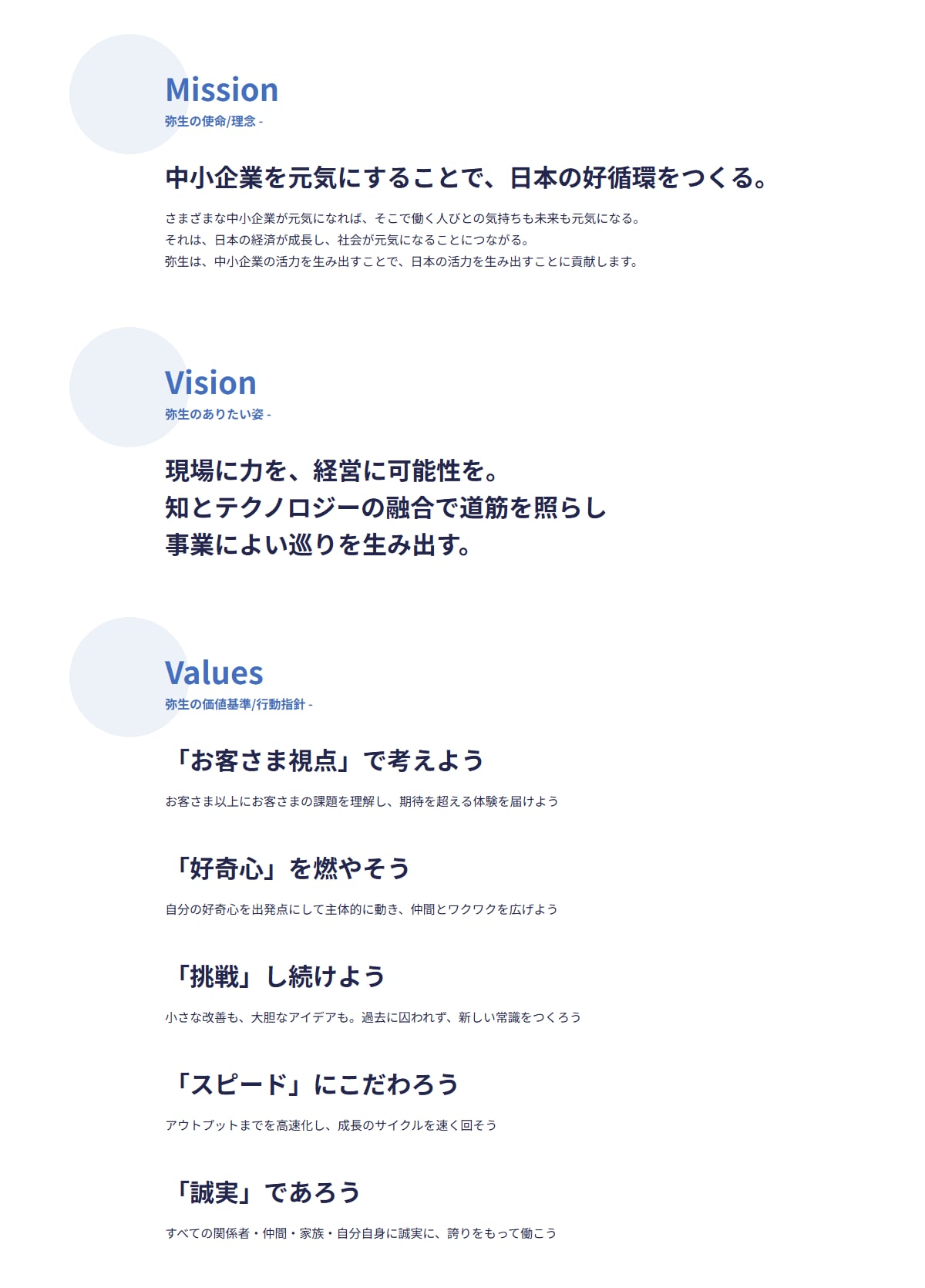 Mission , Vision , Values