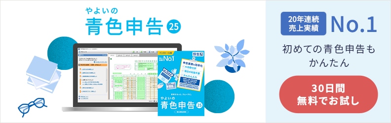 やよいの青色申告 25 20年連続売上実績No.1 初めての青色申告もかんたん 30日間無料でお試し