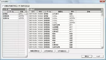 ログの表示
