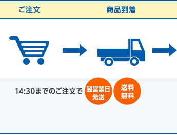 ご注文/商品到着 14:30までのご注文で翌営業日発送 送料無料