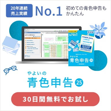 やよいの青色申告 24 ＋クラウド 20年連続売上実績No.1 初めての青色申告もかんたん 30日間無料でお試し