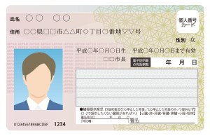 マイナンバーカードの例