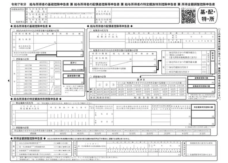 給与所得控除後の金額が記載される欄