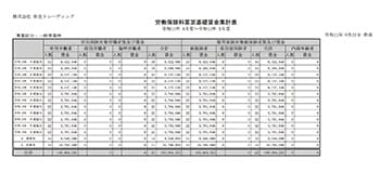 労働保険料算定基礎賃金集計表