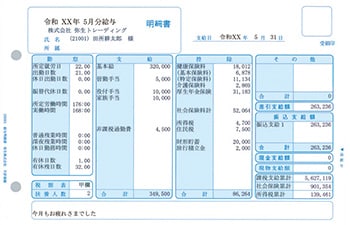 給与明細書 単票用紙