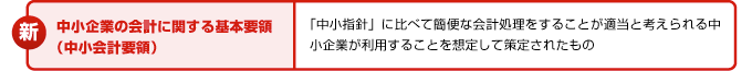 (旧)中小企業の会計に関する指針 （中小指針）：会計専門家が役員に入っている会計参与設置会社が拠ることが適当とされているように、一定の水準を保った会計処理を示したもの