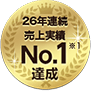 26年連続売上実績No.1達成 ※1