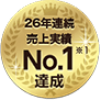 25年連続売上実績No.1達成 ※1