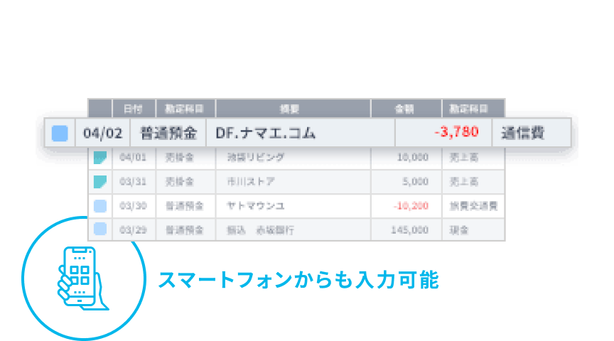 スマートフォンからも入力可能