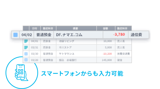 スマートフォンからも入力可能