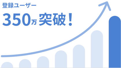 登録ユーザー350万突破！