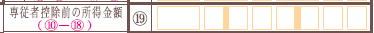 収支内訳書　専従者控除前の所得金額欄