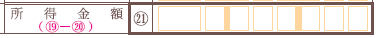 収支内訳書　所得金額欄